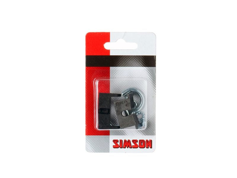 Simson Ring Lock Montering Set Normal - 2 kroker, 2 klemmer, 2 bolter, 2 ringer - svart