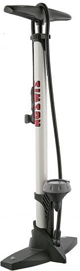 Simson bicycle pump with manometer steel 61 cm white (020601)