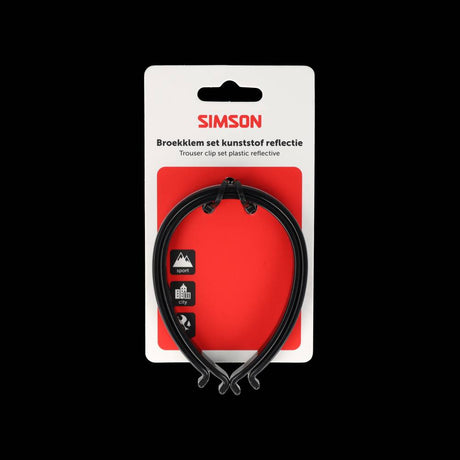 Simson Trouser Clips Plastic with Reflection