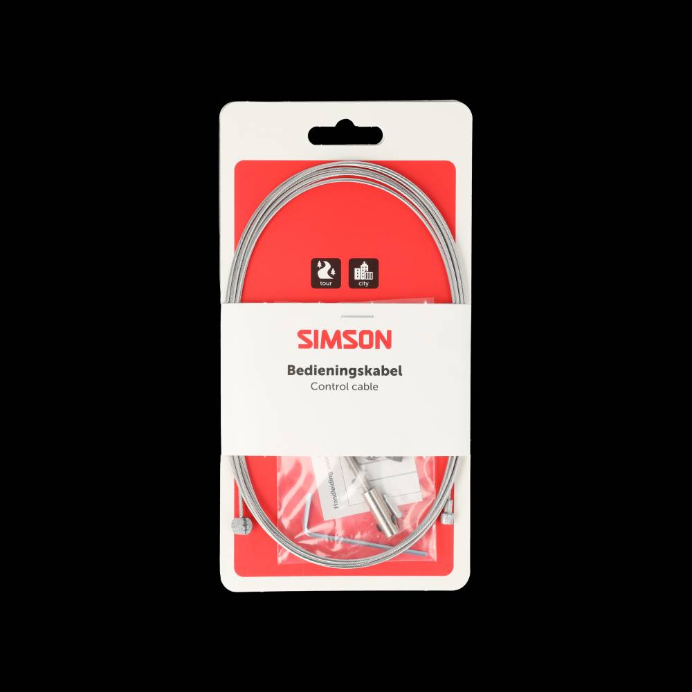 Simson trommelrem binnenkabel universeel rvs - zilver