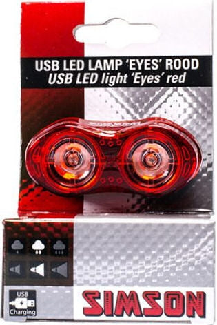 Simson USB LED -lampögon Röd 3 Lumen