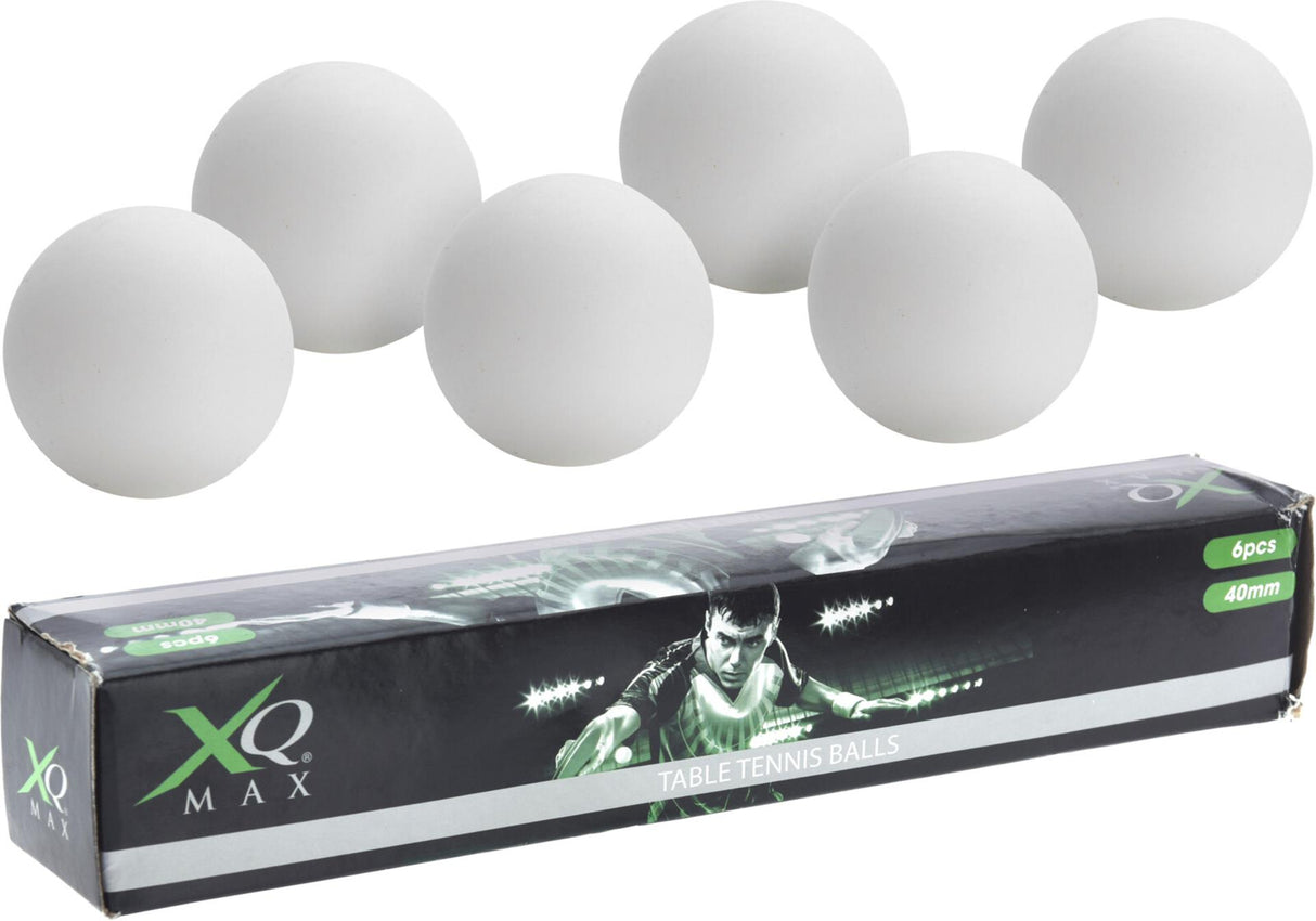 Xq max table tennis balls 40mm 6 pieces white