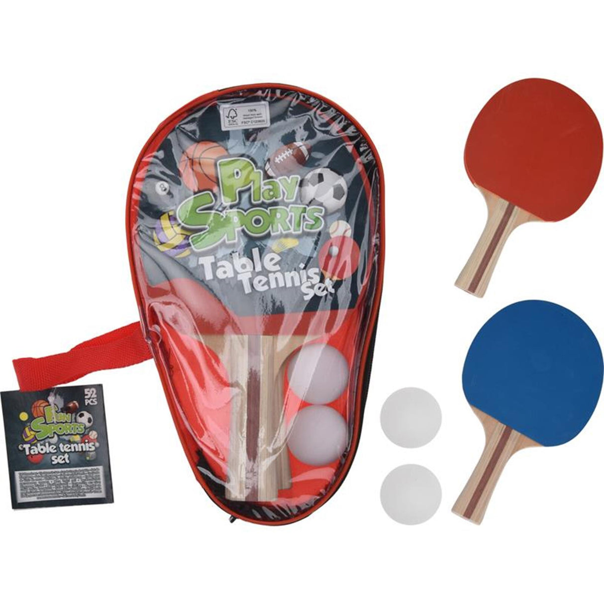 Set da ping pong 4 pezzi