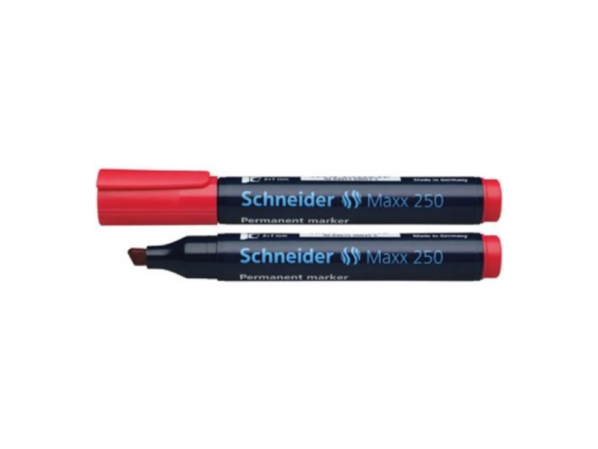 Schneider marker permanent 250 chisel red 10 pcs
