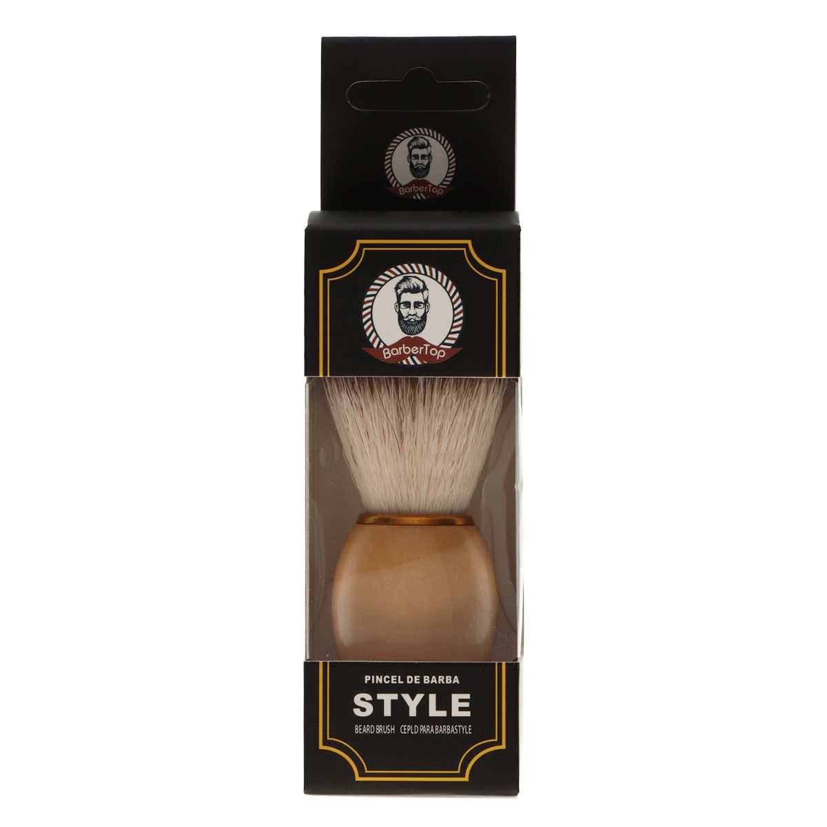 Pre-hairdressers shaving brush Havana