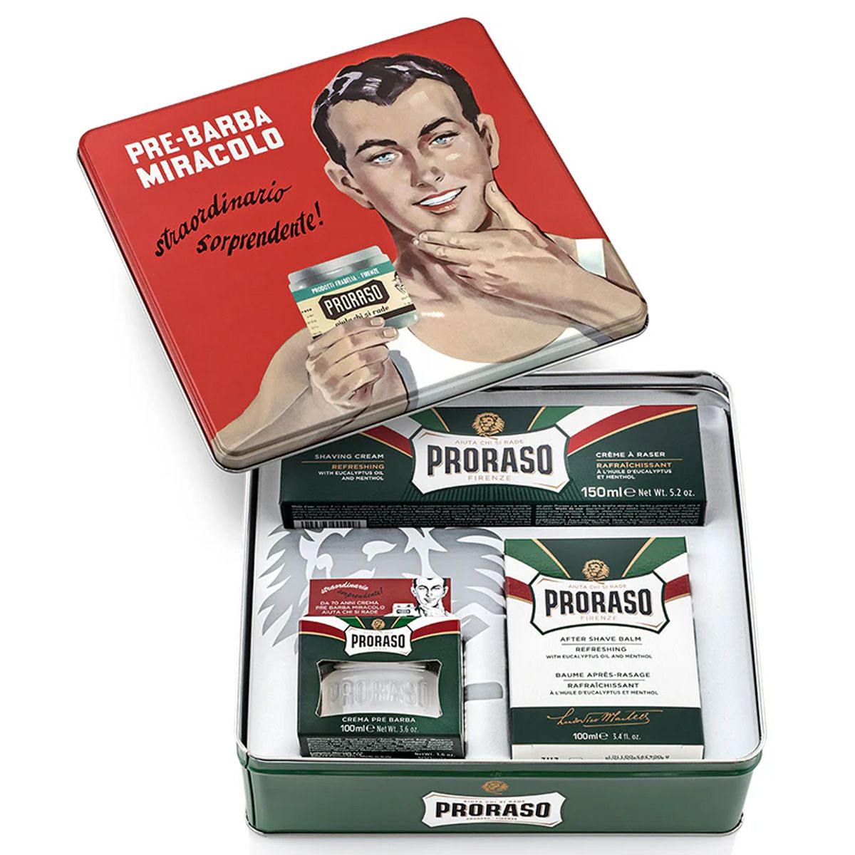 Proraso skutimosi dovanų dėžutė eukaliptas