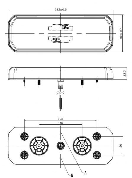 Dynamiczna dioda tylna AC L = r