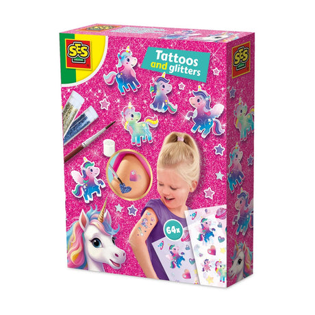 Ses unicorn - tetovanie a trblietky