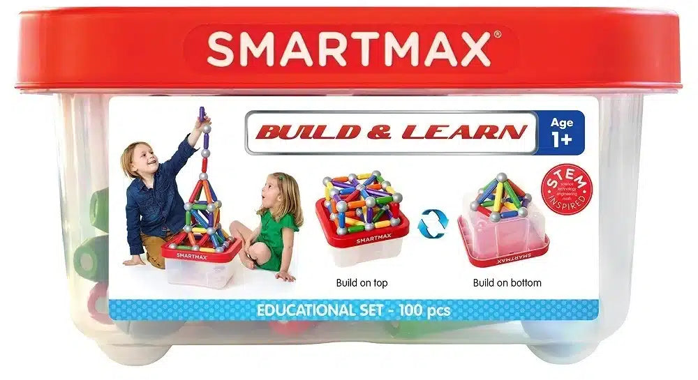 Jogos inteligentes smart max - construa e aprenda caixa com 100 peças