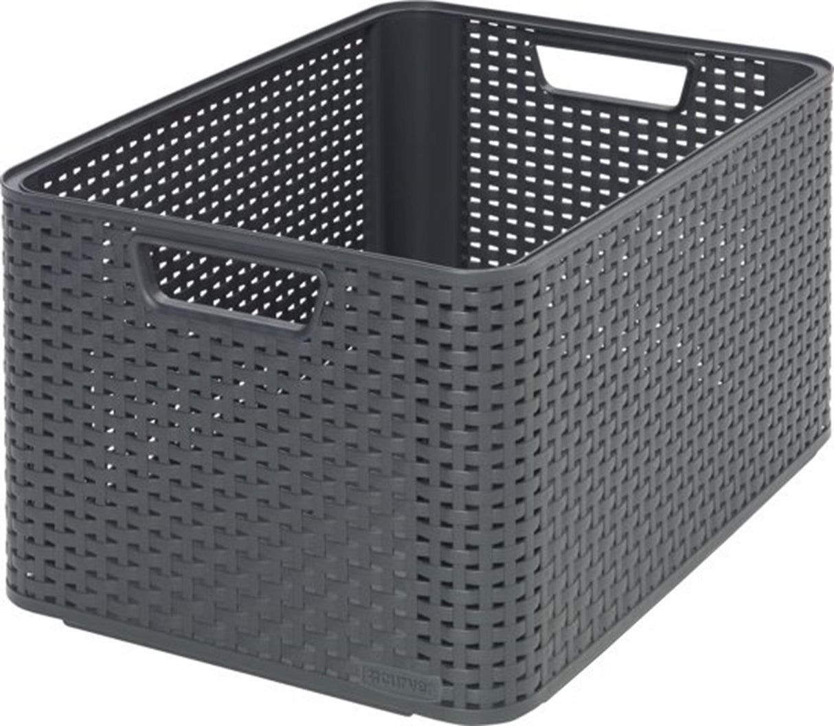 Curver style basket l rattan style anthracite (lxwxh 44x32x23cm)
