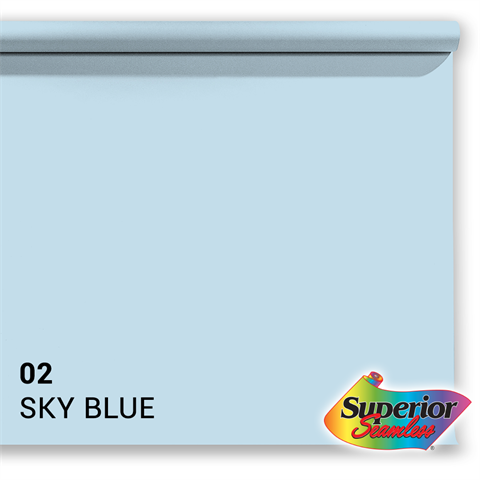 Vorgesetzter Hintergrundpapier 02 Sky Blue 1,35 x 11m