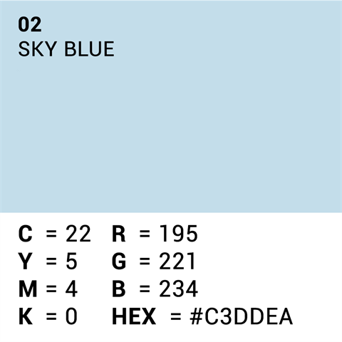 Carta di sfondo superiore 02 Sky Blue 1.35 x 11m