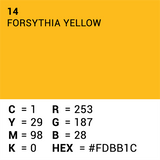 Overlegen bakgrunnspapir 14 Forsythia Yellow 1,35 x 11m