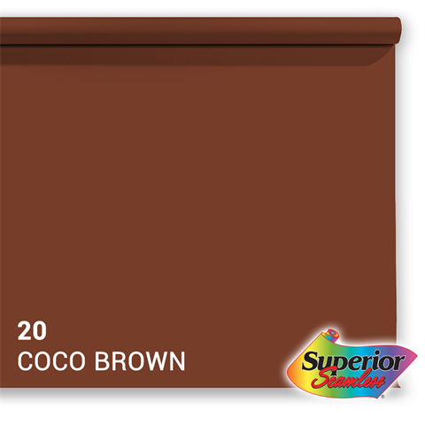 Superior background paper 20 Coco Brown 1.35 x 11m