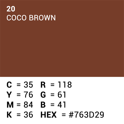 Papier de fond supérieur 20 Coco Brown 1,35 x 11m