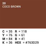 Overlegen bakgrunnspapir 20 Coco Brown 1,35 x 11m