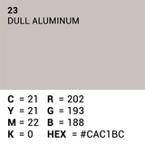 Vorgesetzter Hintergrundpapier 23 stumpfes Aluminium 1,35 x 11 m