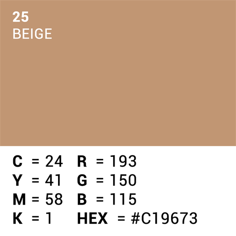 Overlegen bakgrunnspapir 25 beige 1,35 x 11m