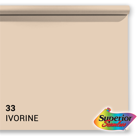 Papier de fond supérieur 33 ivorine 1,35 x 11m