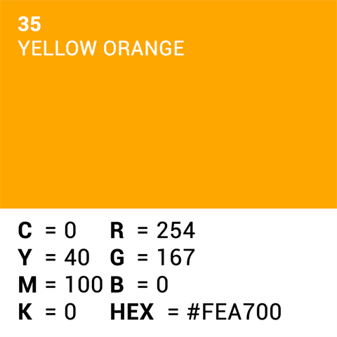 Överlägsen bakgrundspapper 35 gulorange 1.35 x 11m