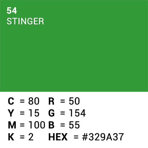 Överlägsen bakgrundspapper 54 Stinger Chroma Key 1.35 x 11m