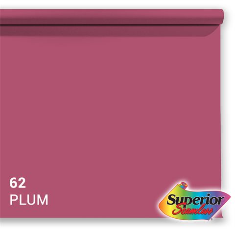 Papier de fond supérieur 62 Plum 1,35 x 11m