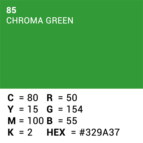 Överlägsen bakgrundspapper 85 Chroma Key Green 3,56 x 15m