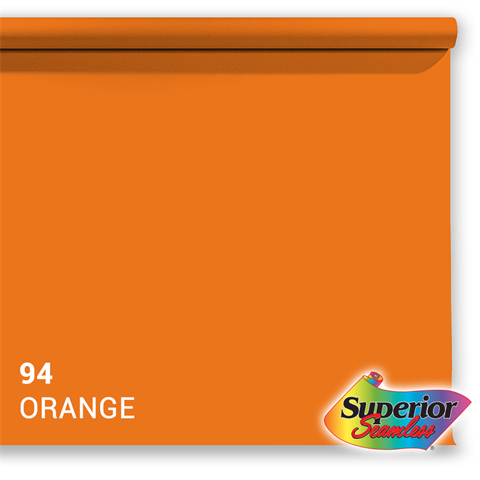 Överlägsen bakgrundspapper 94 Orange 1,35 x 11m