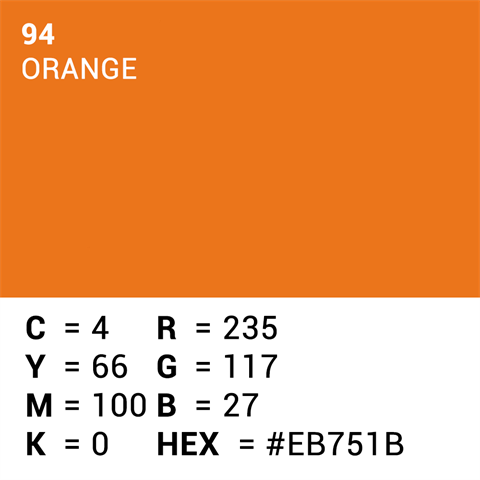 Overlegen bakgrunnspapir 94 oransje 1,35 x 11m