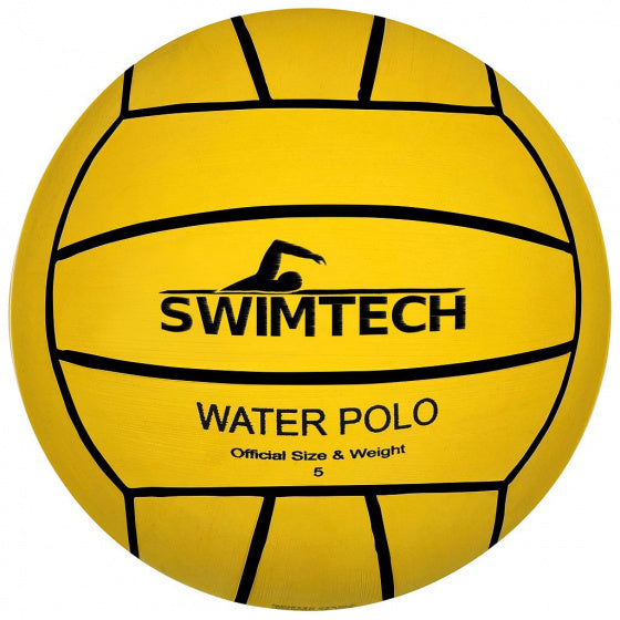 Swimtech Waterpolobal Rubber Geel maat 5