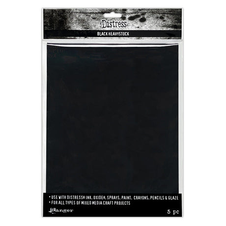 Ranger inkoustový ranger • tim holtz distress smíšená média heavystock 20,32x25,40 cm černá