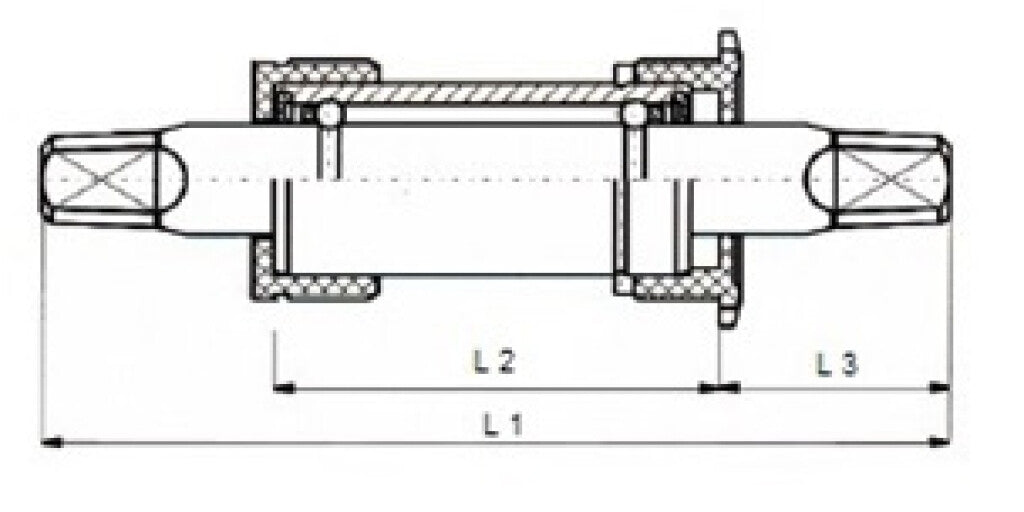 TECORA E BOTTOR BRACKET 110½ mm BSA, řetězová linka 22.0, Alu Cup