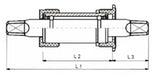 TECORA E BRACKET DE BORD 113 mm italien 36x24tpi, Alu Coupe