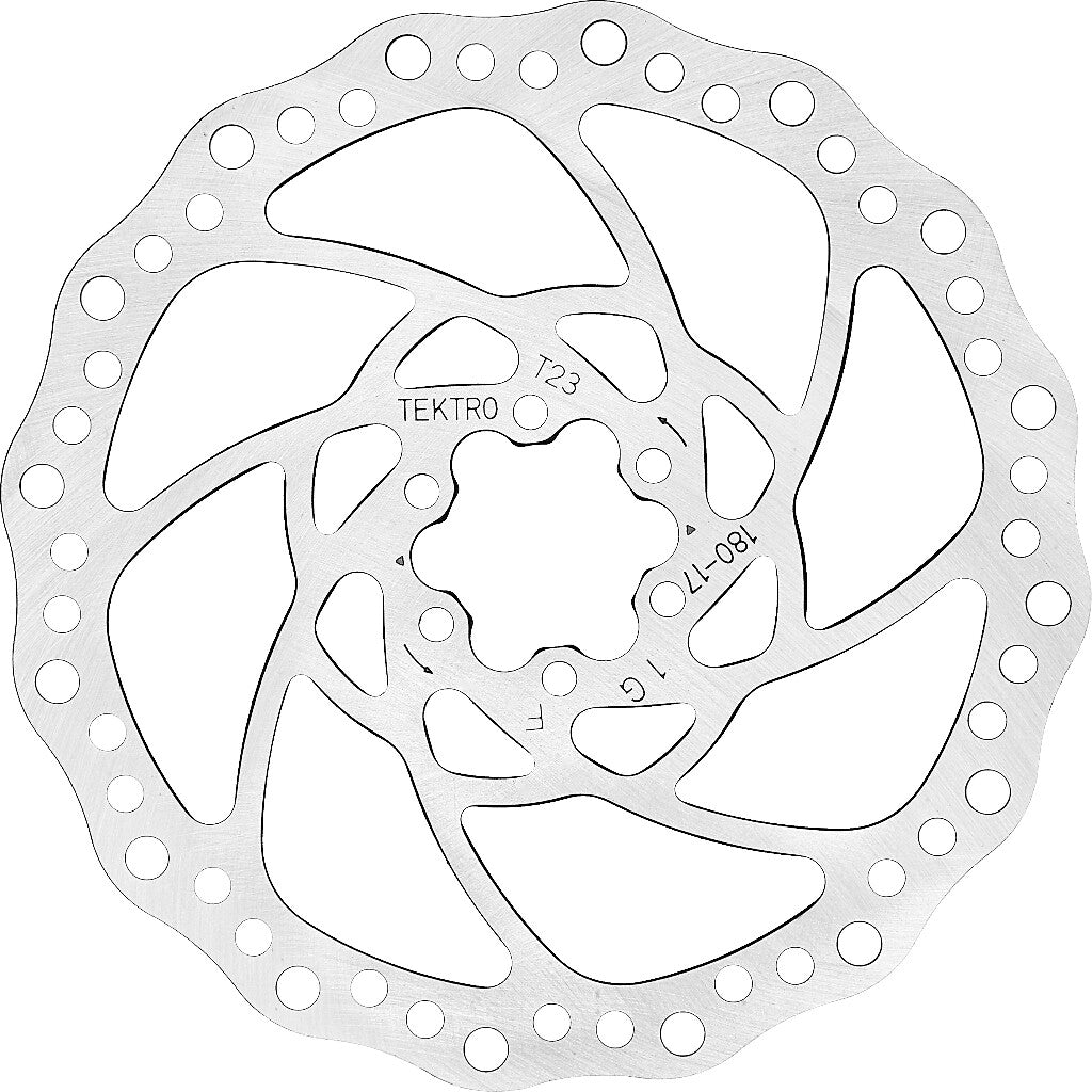 KT TR180-17 ROTOR DISC BRAKE Ø180 mm 2,3 mm 6-punktowy srebro