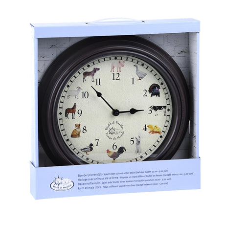 Esschert design clock with animal sounds