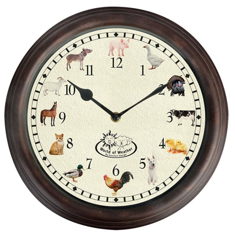 Esschert design clock with animal sounds