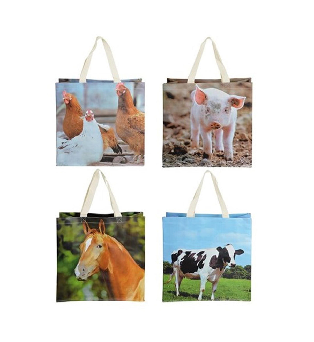 Esschert design shopping bag farm animals