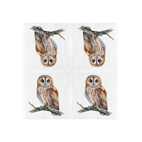 Esschert design napkins owl 33cm