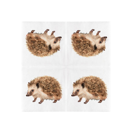 Esschert design papieren servetten egel 33x33cm fsc mix