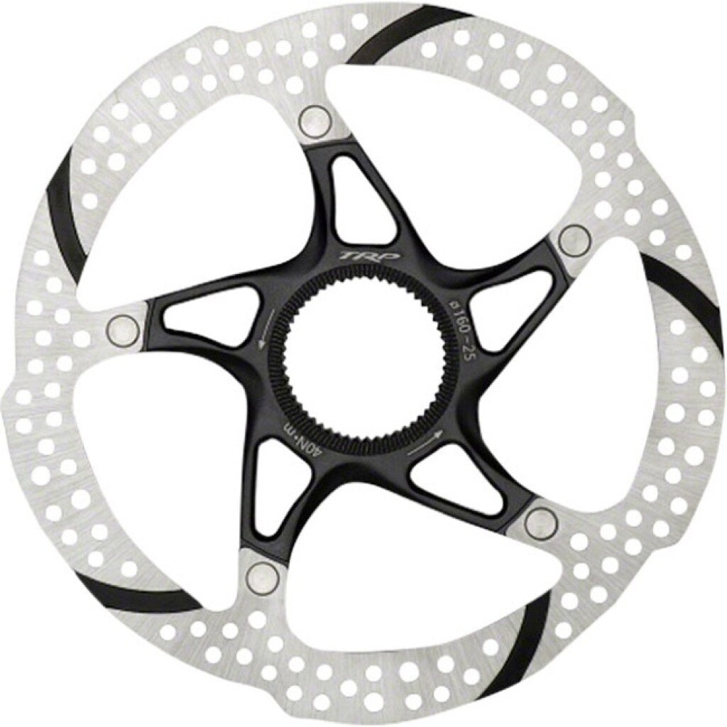 Tektro Brake Disc TRP-25 Centerlock 160mm Silver Black