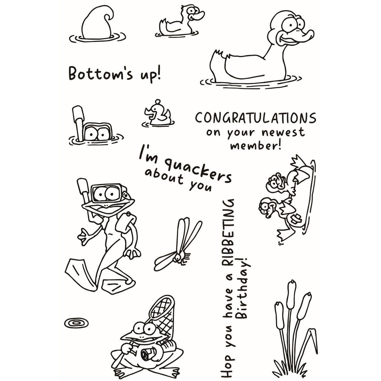 Creative Expressions • Designer Boutique Clear Stamp Set Bottoms Up