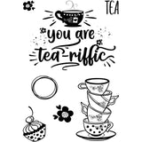 Creative Expressions • Designer Boutique Clear Stamps Tea-Riffic