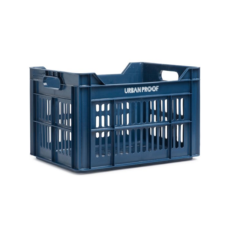 bicycle crate recycled 30 liter polypropylene dark blue