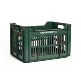 UrbanProof Urban proof fietskrat recycled kunststof 30l donker groen 40x30x25 cm