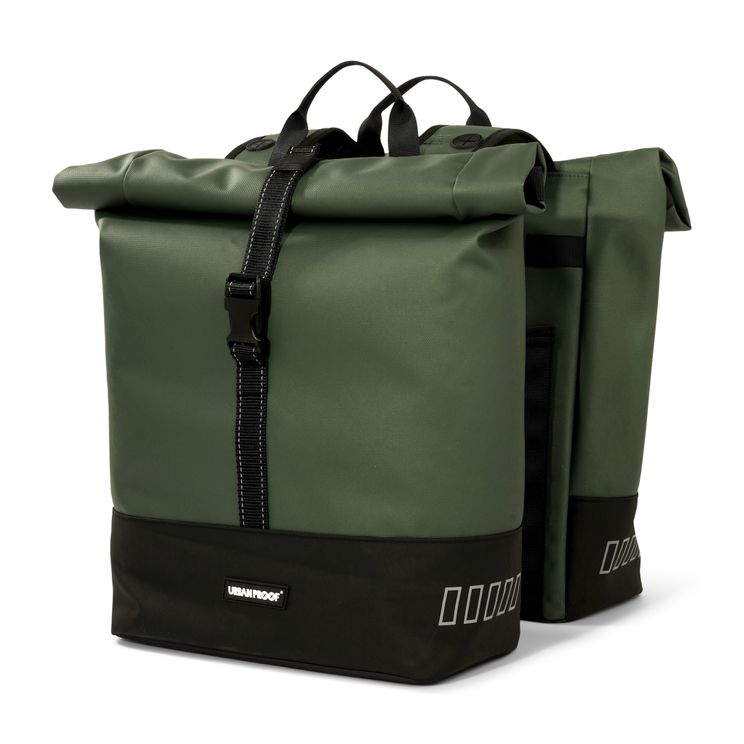 Urbanproof Urbanproof Rolltop dvojna kolesarska vrečka 38 litrov zelena