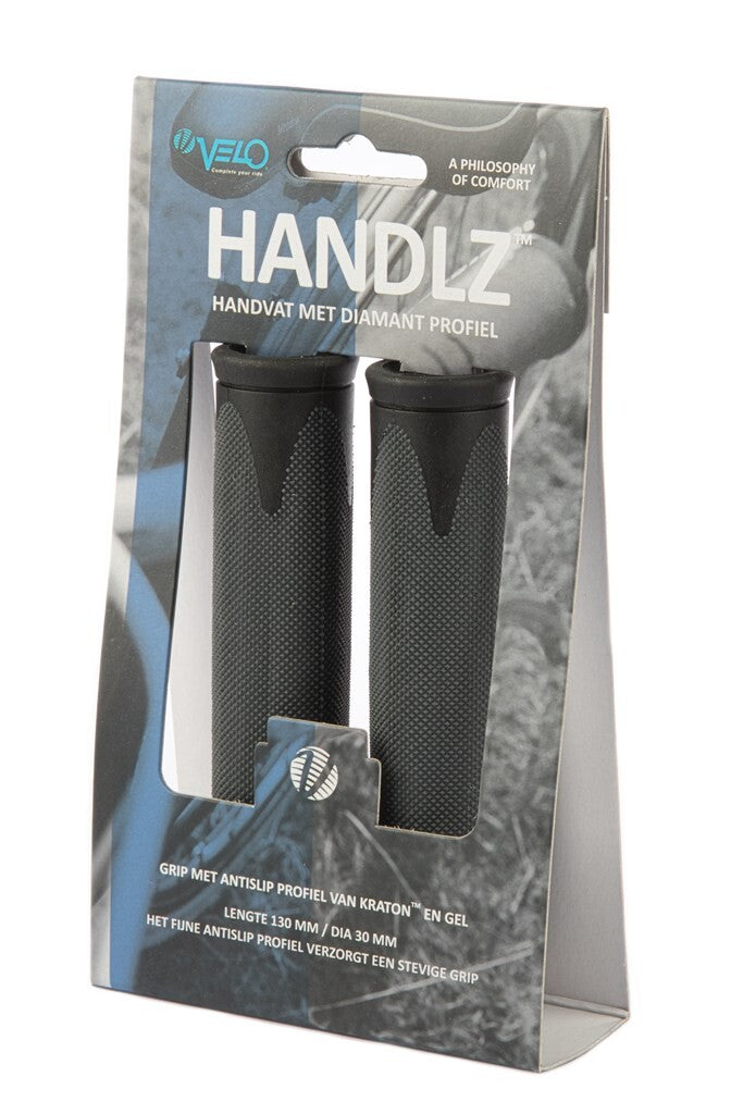 Handle velo kraton gel.zwart gris 2x130 sur la carte