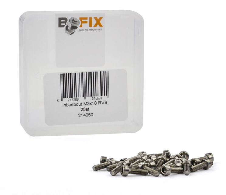 Bofix Box A 25 Allen bolts M3x10 Stainless steel