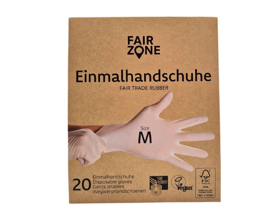 Fairzone disposable latex gloves - size M - 20 pcs.