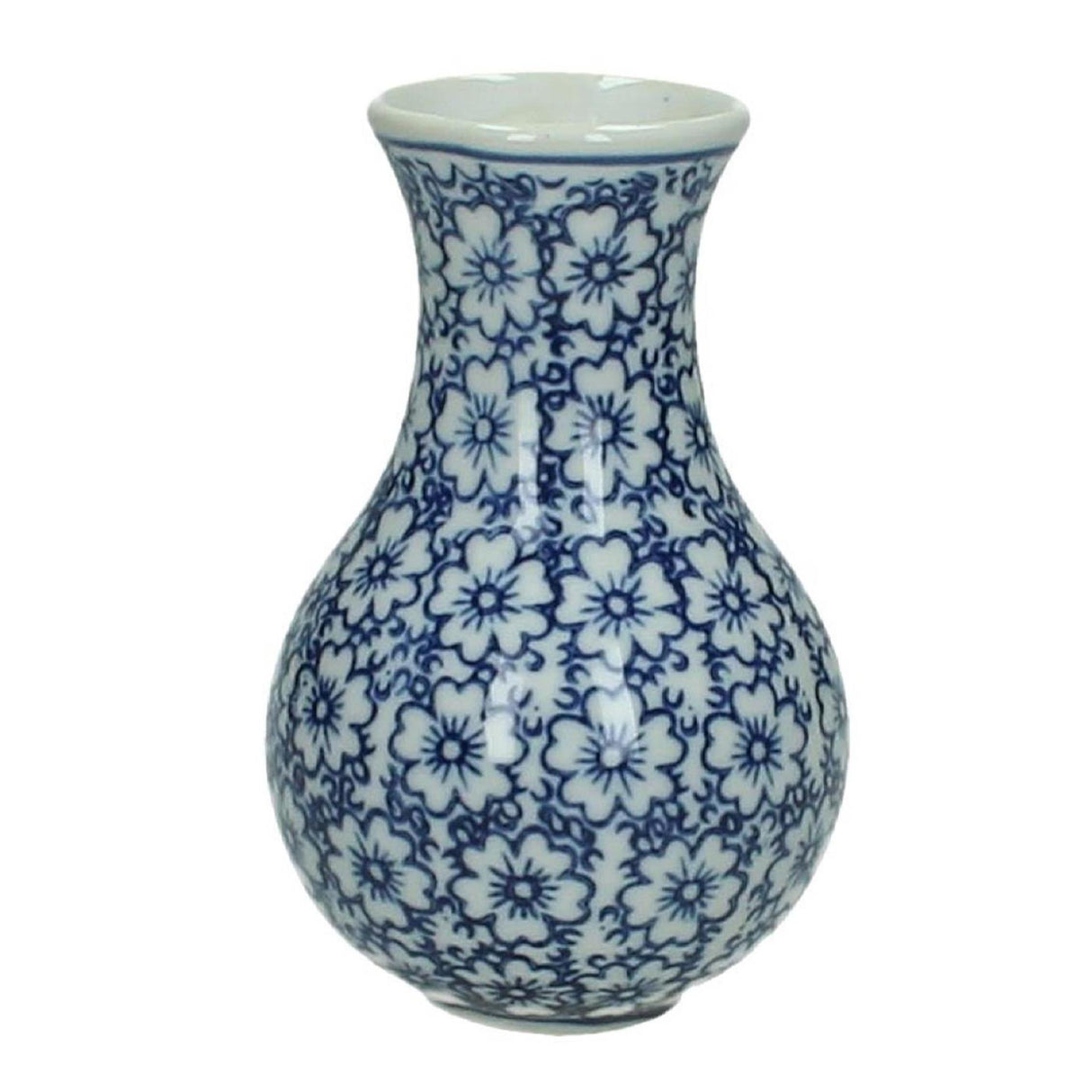 Kersten vaas aardewerk blue 13x7x7cm