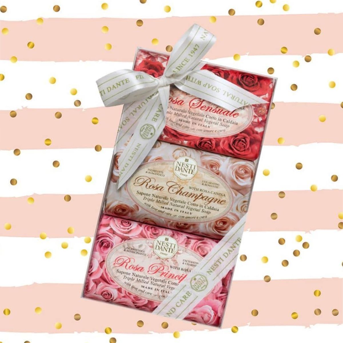 Nesti dante gift set soap rosa 3x150gr.